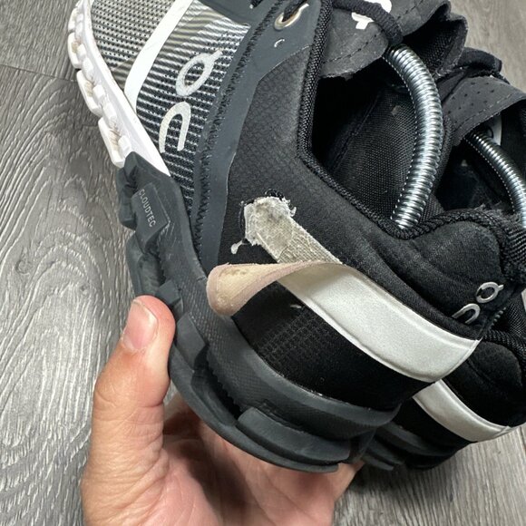 on cloudflow 2.0 mens size 8.5 shoes white black athletic running sneakers main image 11